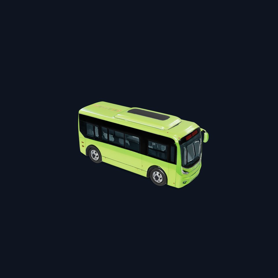 Lime Green Bus model pack