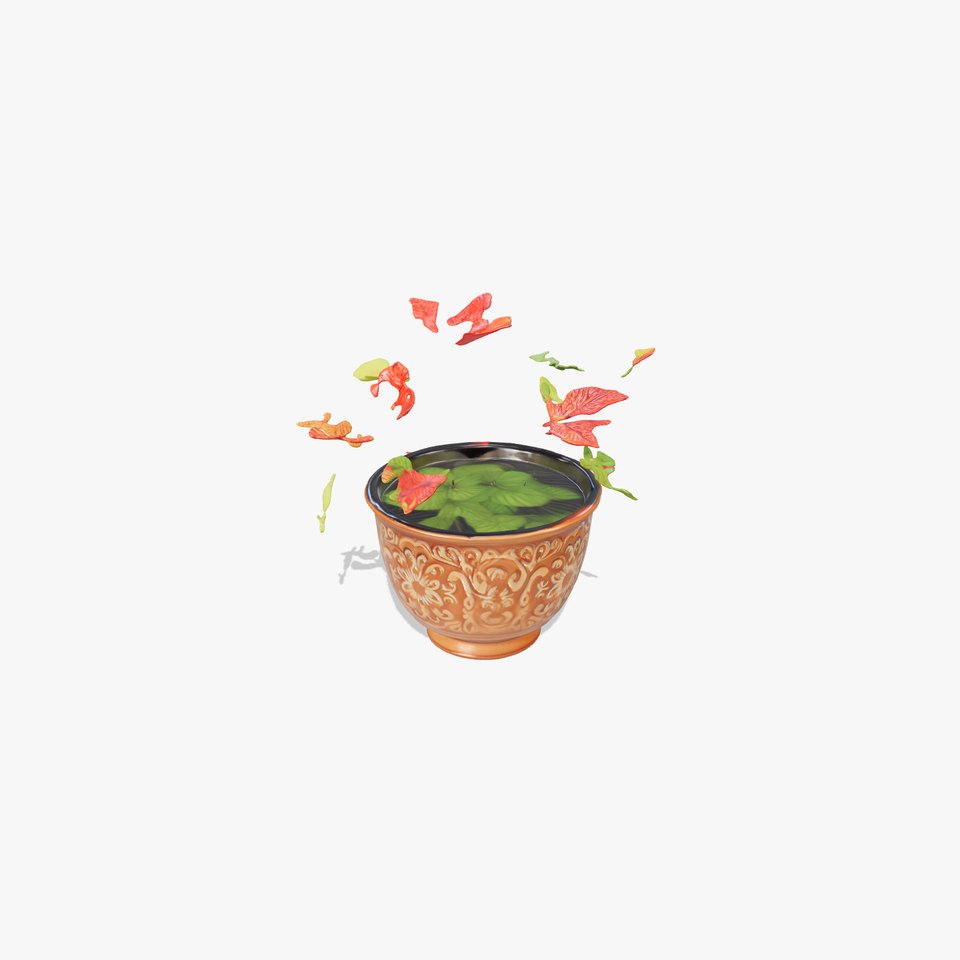 Decorative Floral Pottery model pack