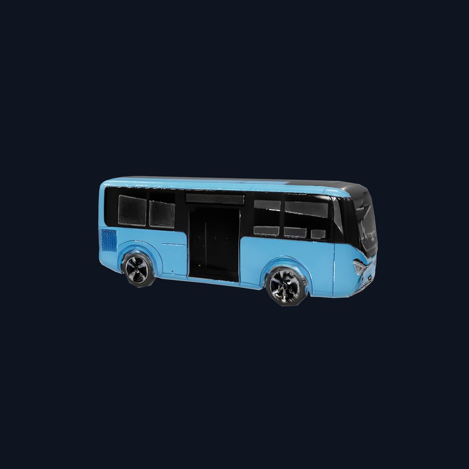 Sleek Blue Bus model pack