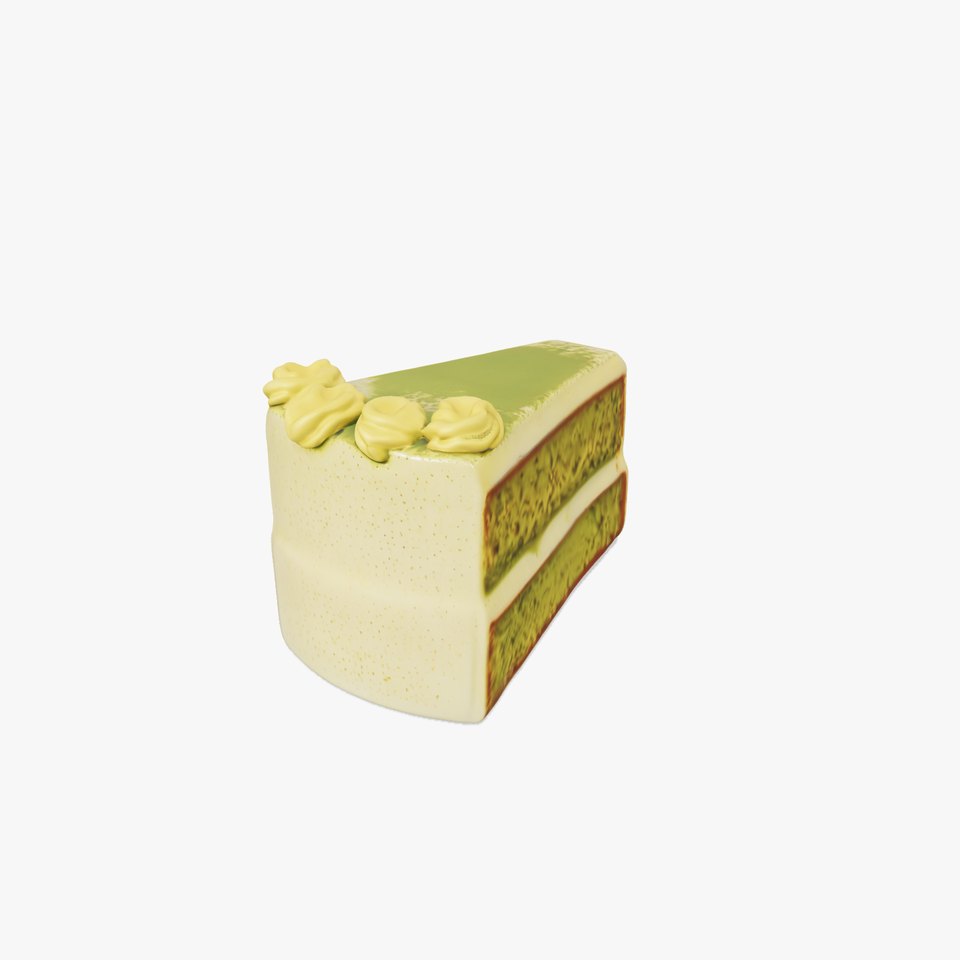 Matcha Cake Slice model pack
