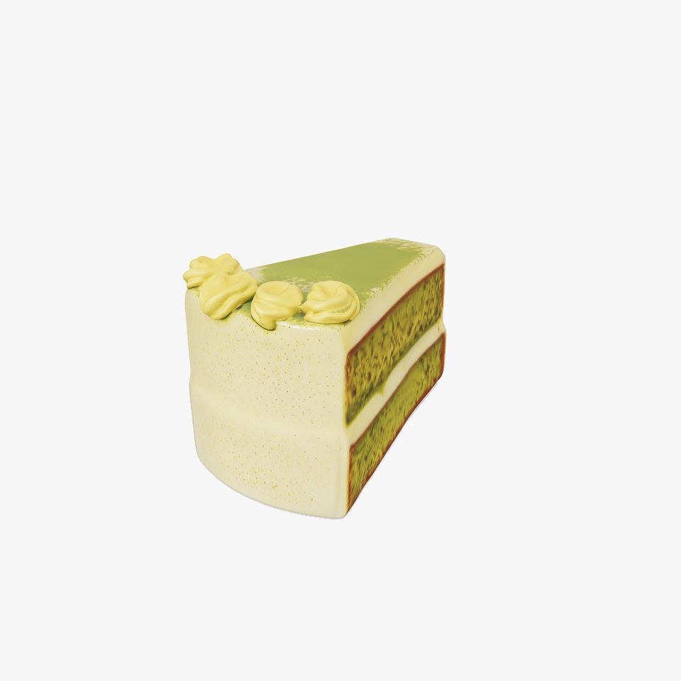 Matcha Cake Slice model pack