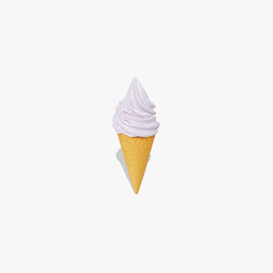 Lavender Ice Cream Cone model pack