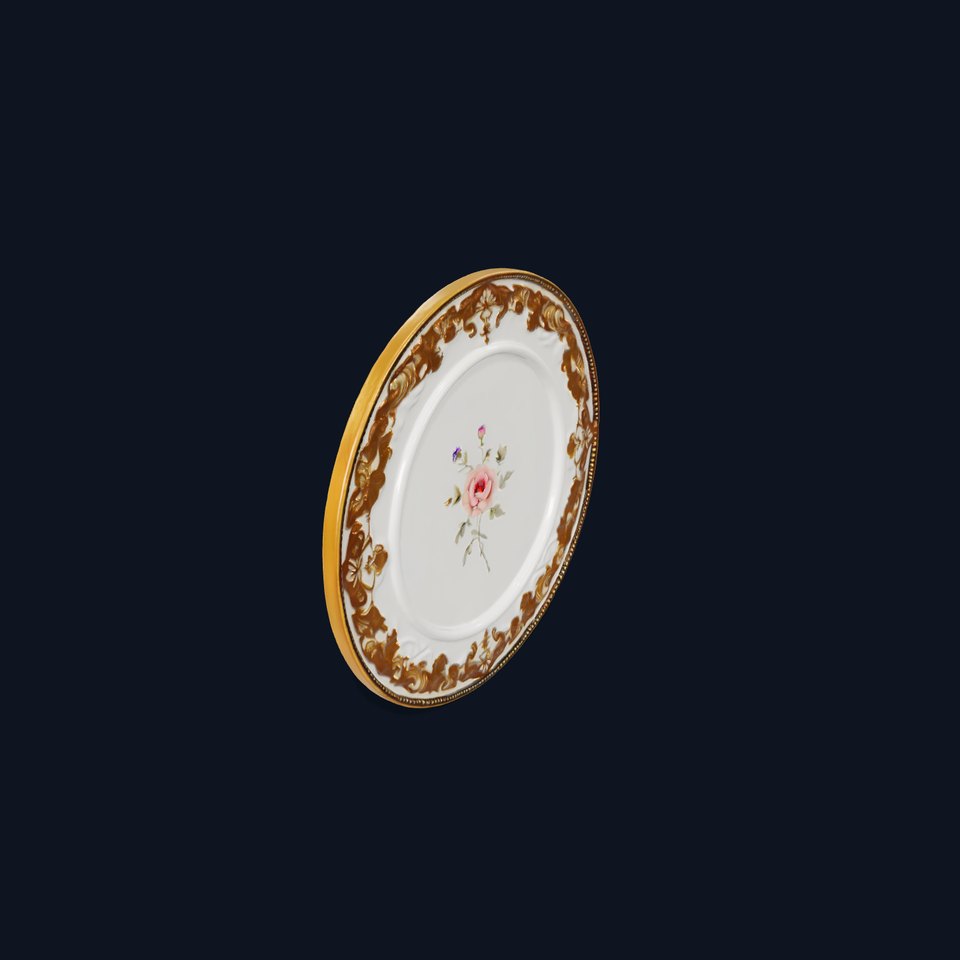 Elegant Floral Plate model pack