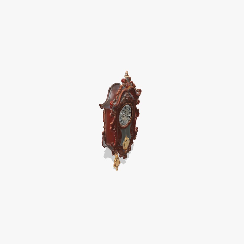 Ornate Wooden Clock model pack