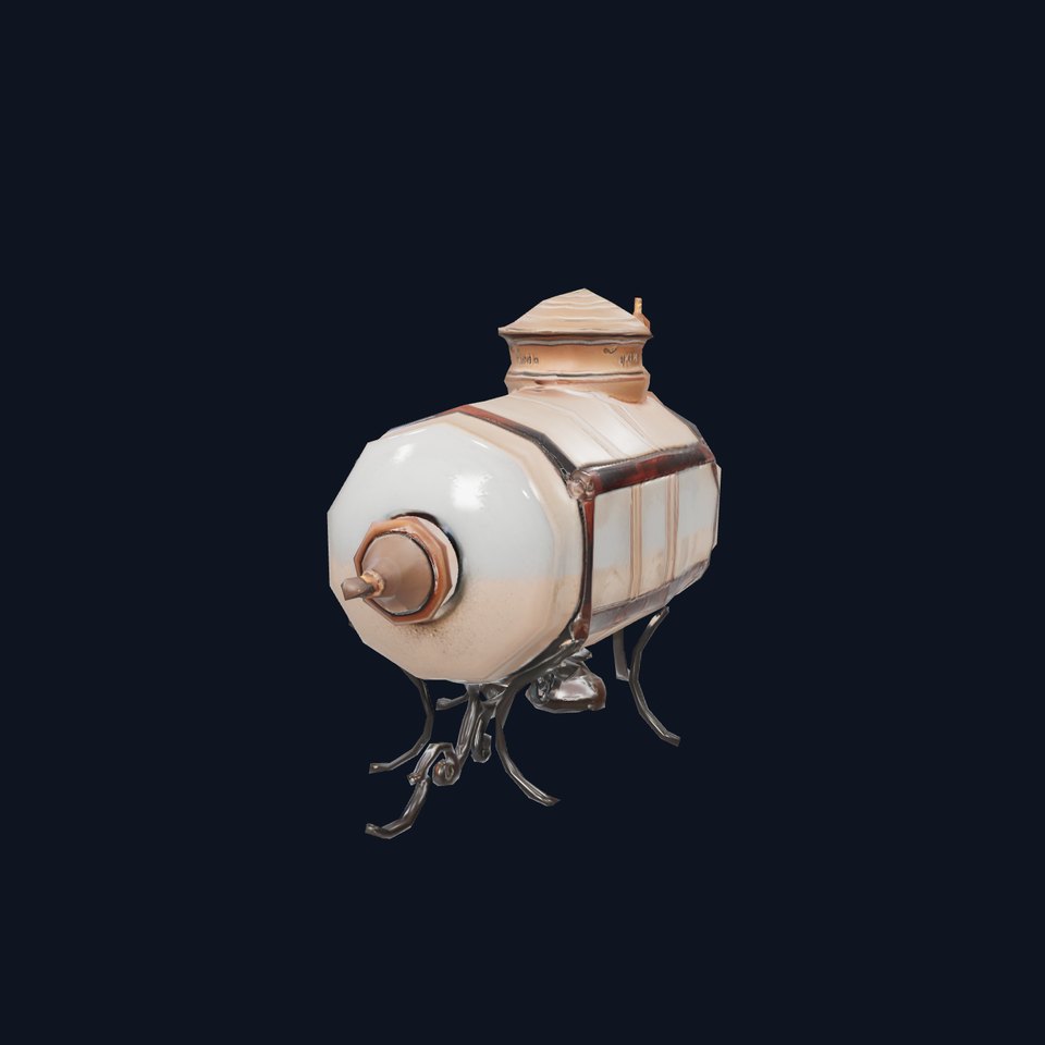 Vintage Brass Samovar model pack