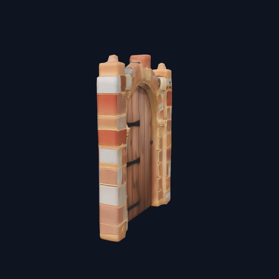 Rustic Arched Door model pack