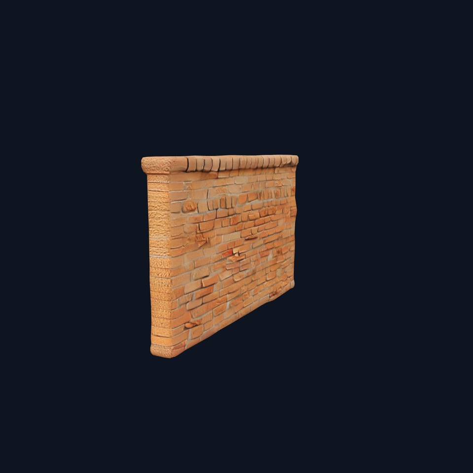 Rustic Brick Wall model pack
