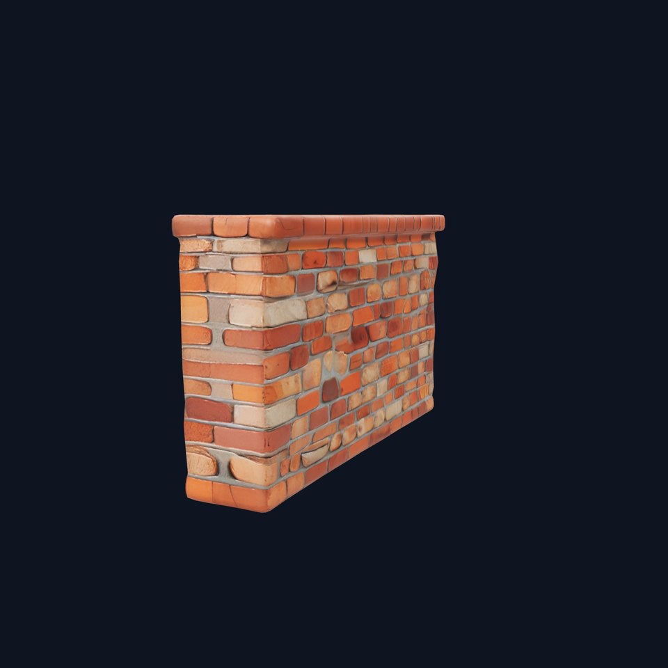 Rustic Brick Wall model pack