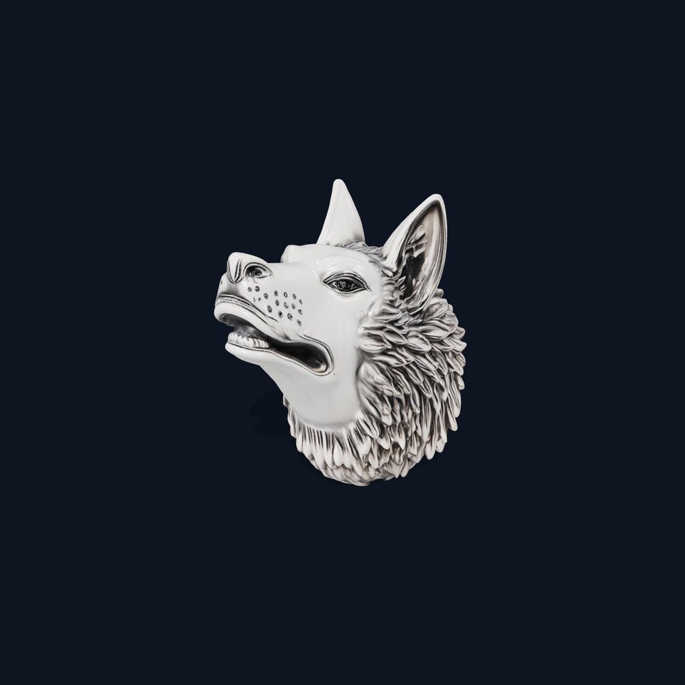 Silver Wolf Head model pack