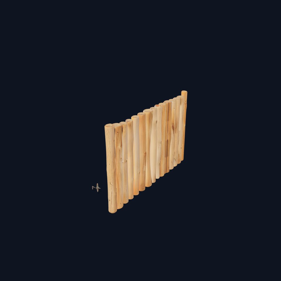 Natural Wood Log Barrier model pack