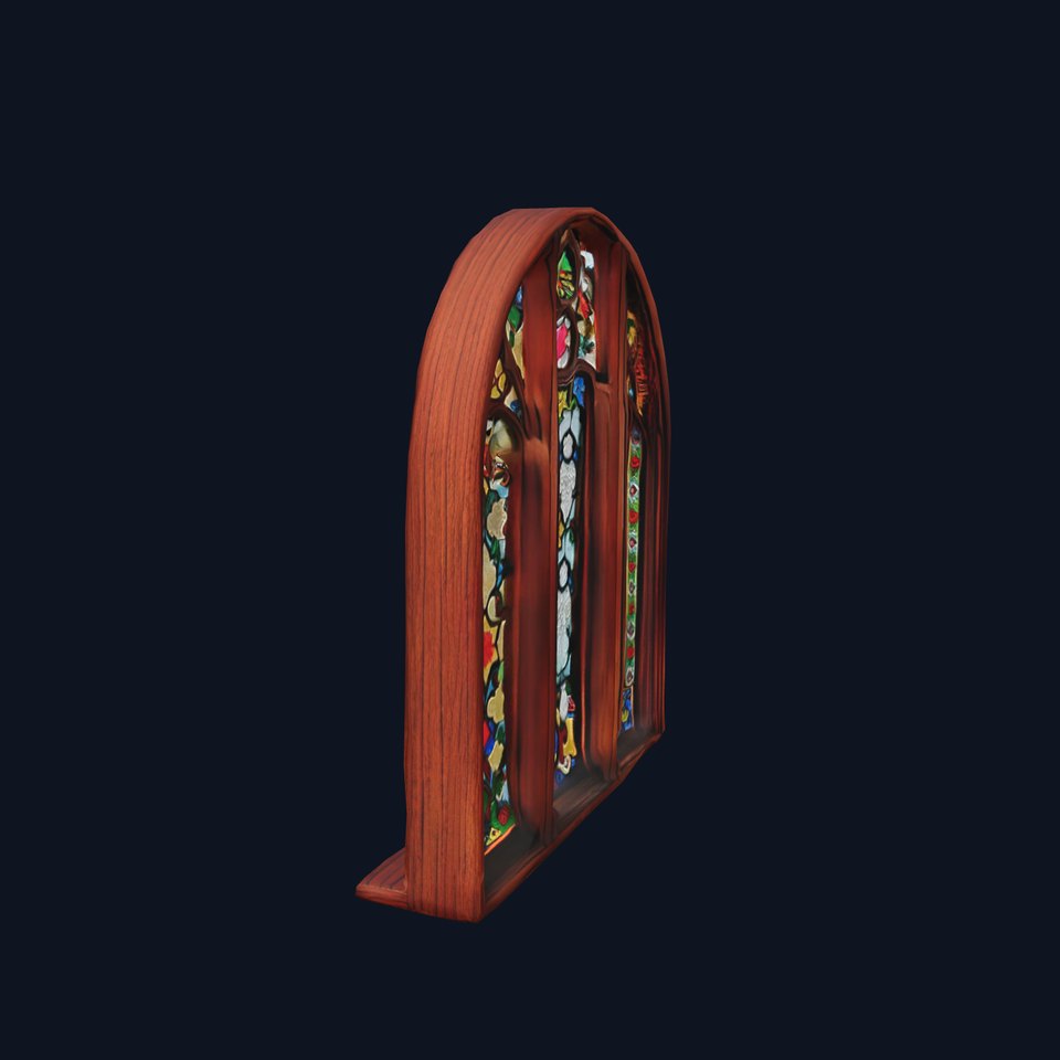 Gothic Stained Glass Window model pack