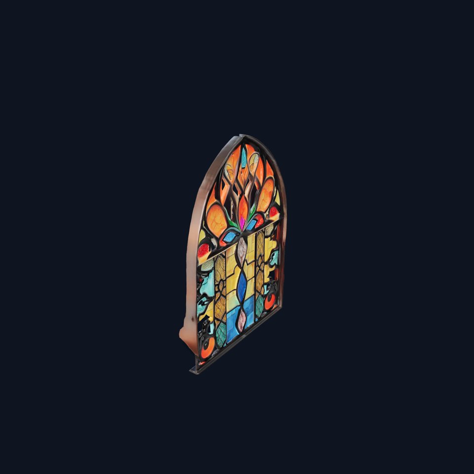 Vibrant Stained Glass Window model pack