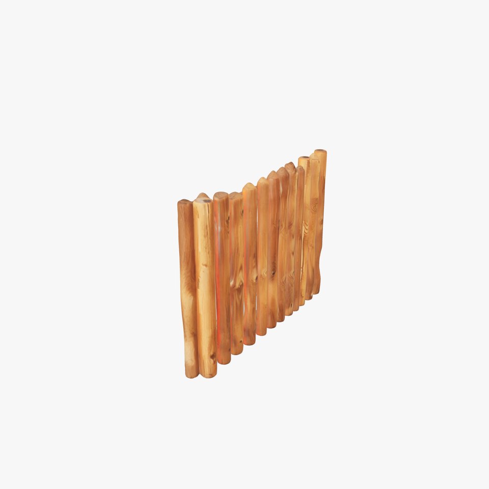 Rustic Wooden Fence model pack
