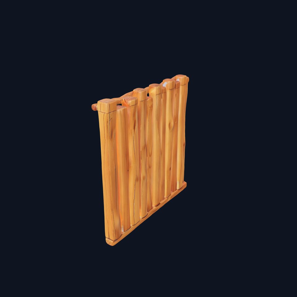 Rustic Wooden Divider model pack