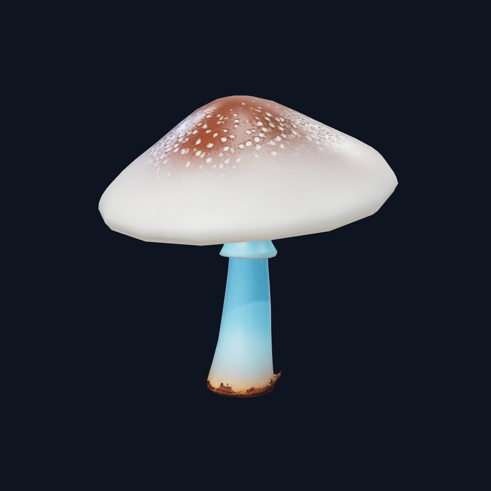 Luminous Blue Mushroom model pack