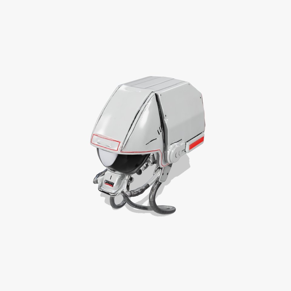 Futuristic Grey Helmet model pack
