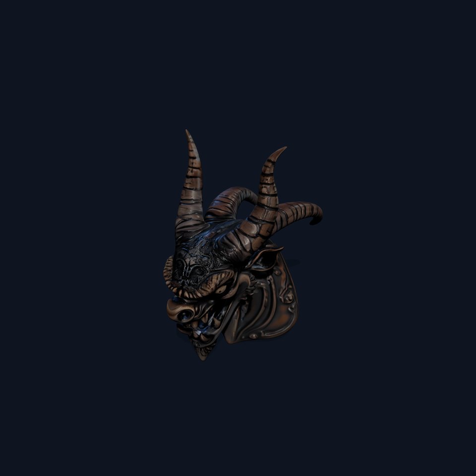 Devilish Ornate Head model pack