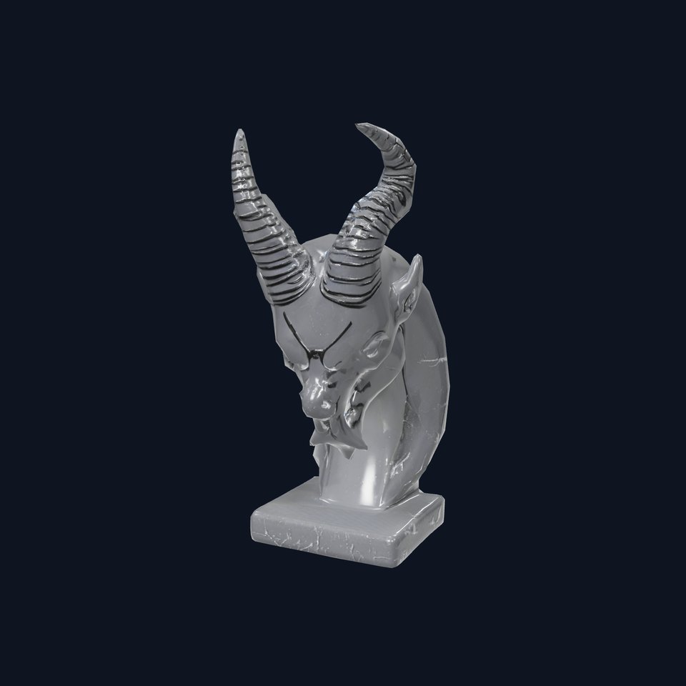 Elegant Black Marble Demon model pack