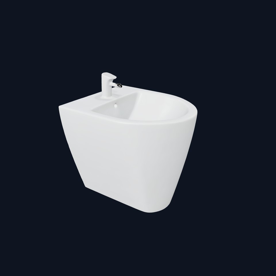Elegant White Pedestal Sink model pack