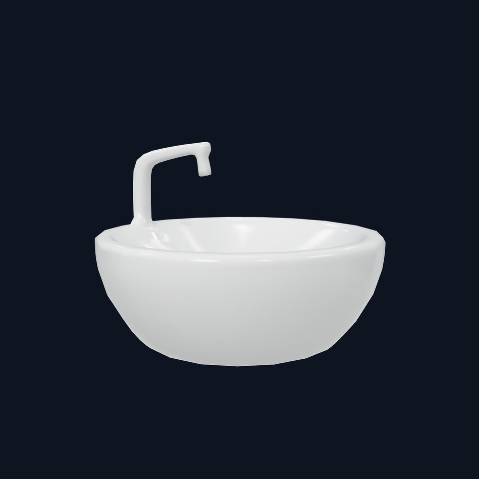 Modern Porcelain Basin model pack