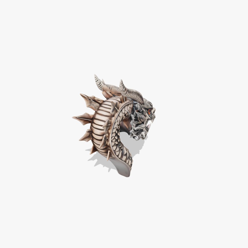 Silver Dragon Sculpture model pack