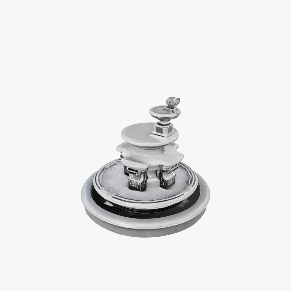 Elegant Marble Fountain model pack