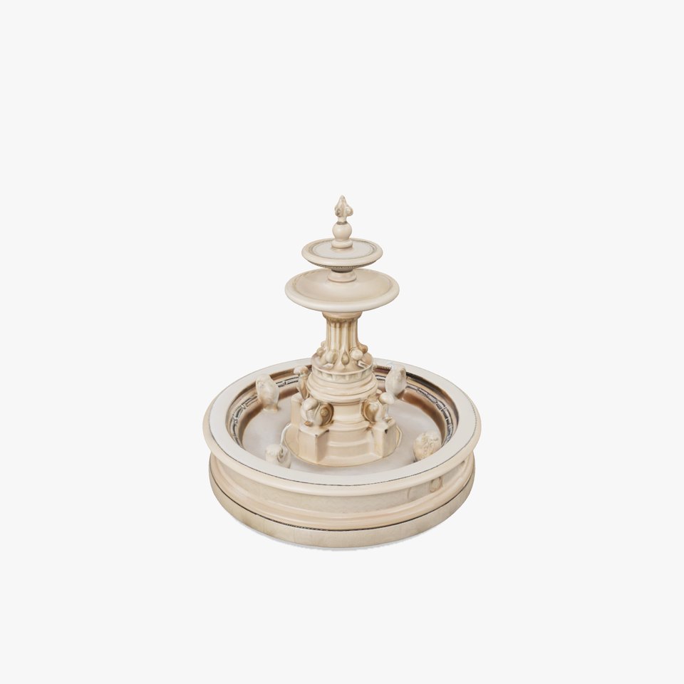 Elegant Stone Fountain model pack