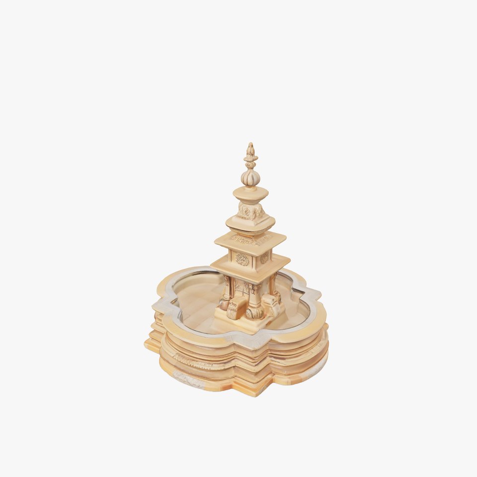Elegant Stone Fountain model pack