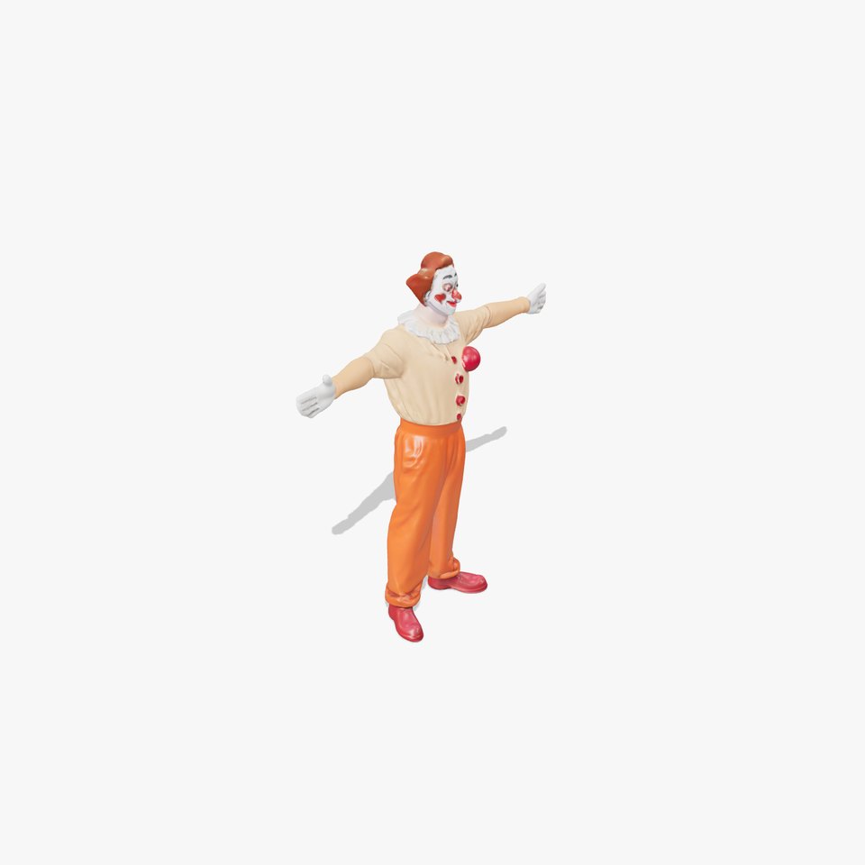 Colorful Clown Costume model pack