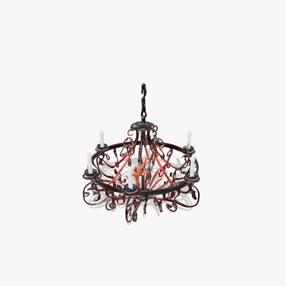 Vintage Iron Chandelier model pack