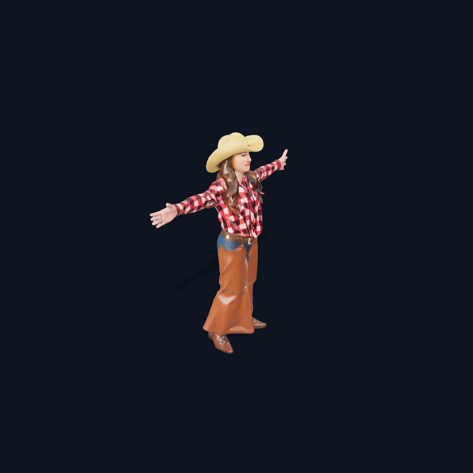 Cowgirl Plaid Shirt model pack