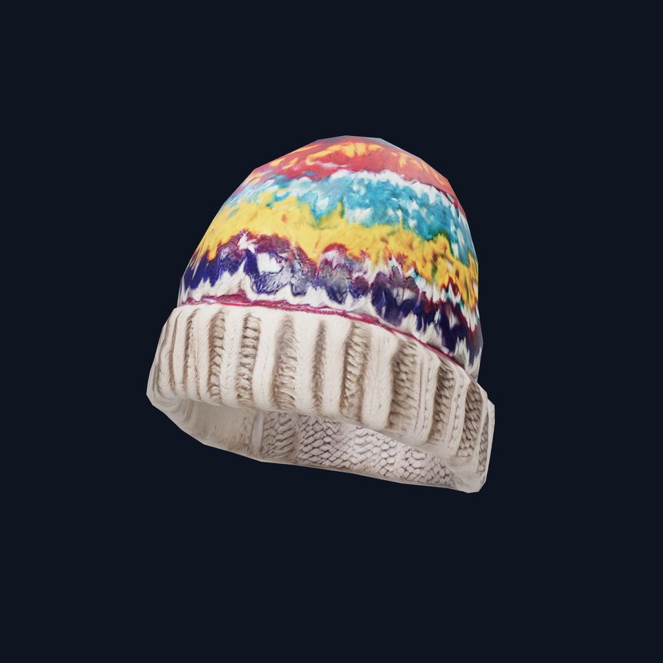 Colorful Knit Beanie model pack