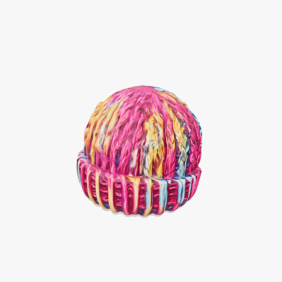 Rainbow Knit Beanie model pack