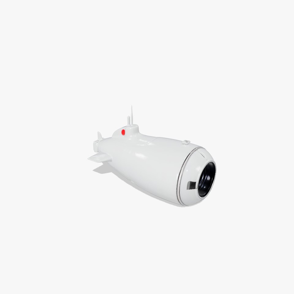 Sleek Silver Submarine model pack