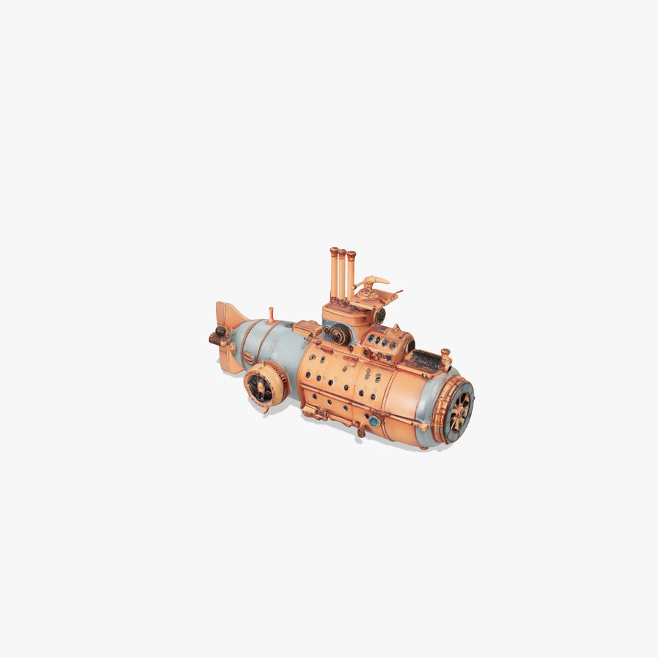 Steampunk Submarine model pack