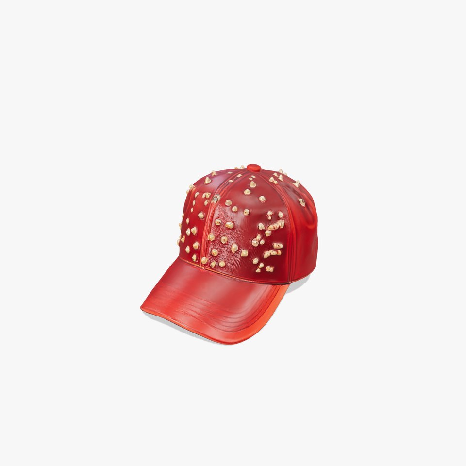 Red Studded Cap model pack