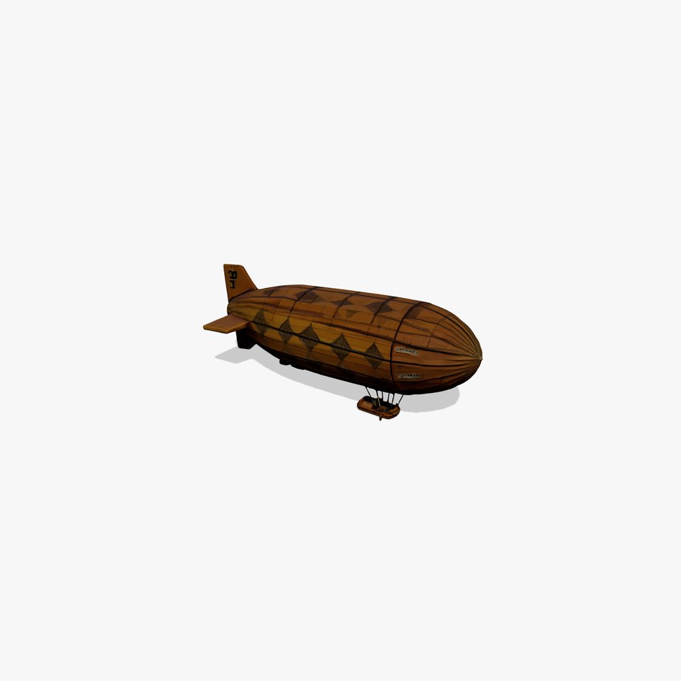 Golden Vintage Airship model pack