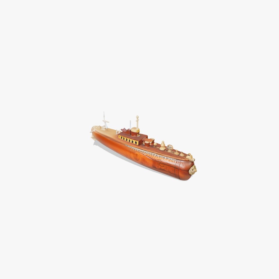Antique Brass Submarine model pack