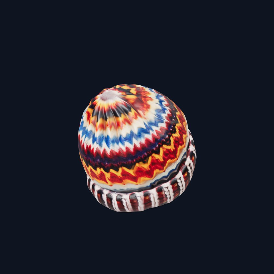 Colorful Knit Beanie model pack