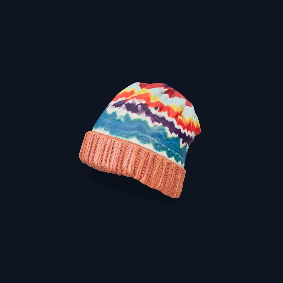 Colorful Knit Beanie model pack