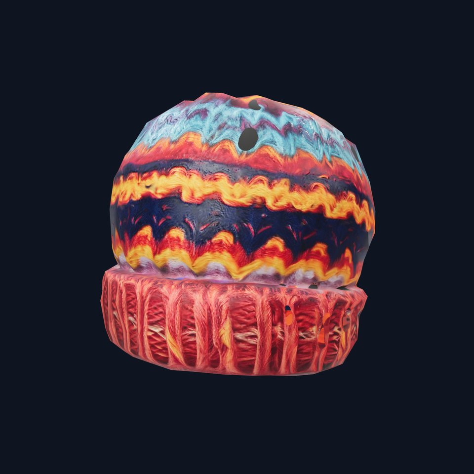 Colorful Knitted Beanie model pack