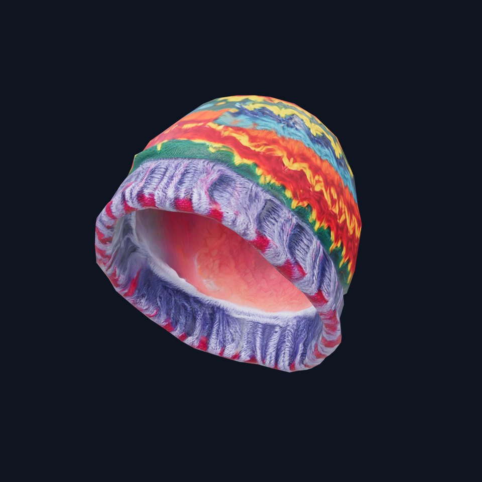 Colorful Knitted Beanie model pack