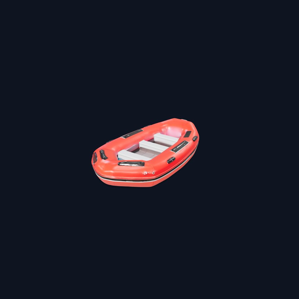 Red Inflatable Boat model pack