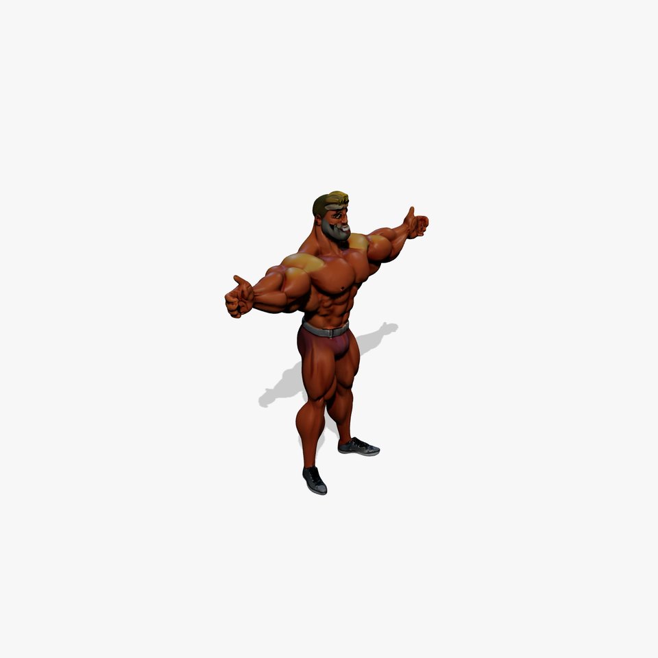 Muscular Character Hero model pack