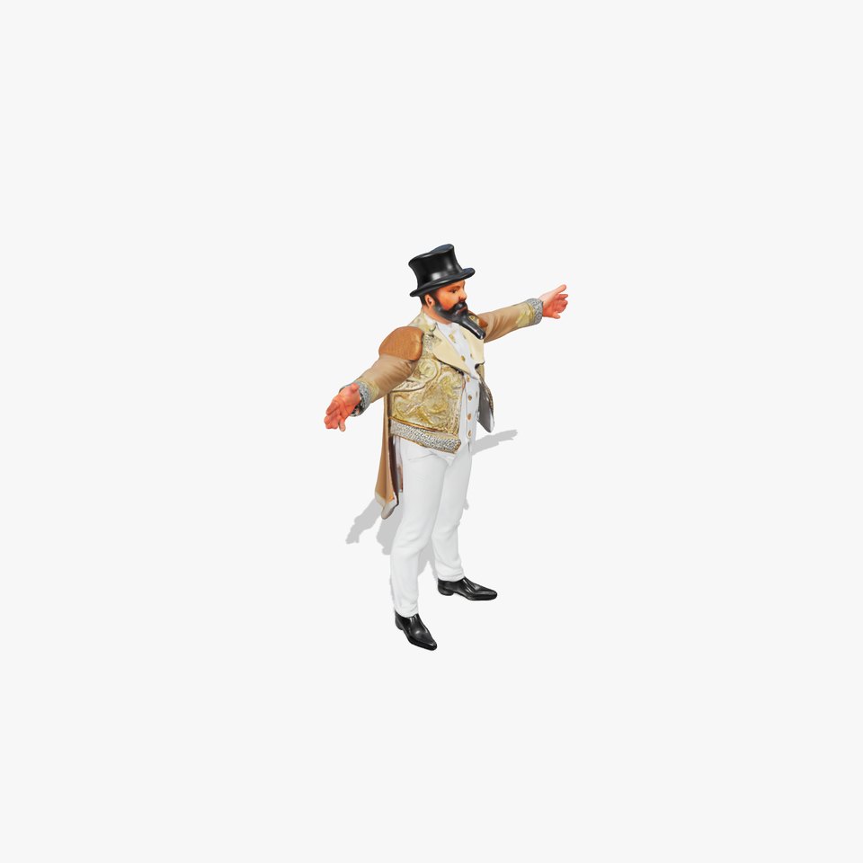 Elegant Ringmaster Costume model pack