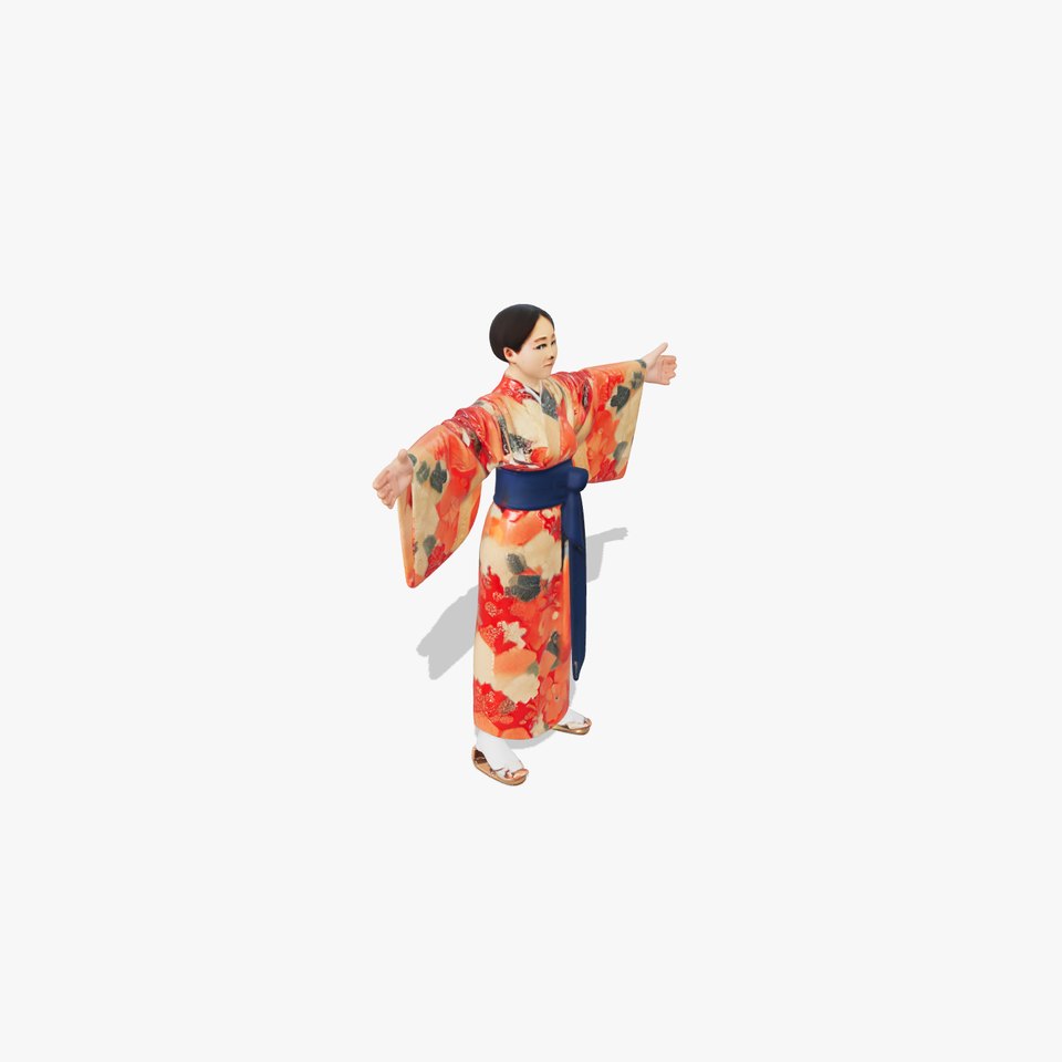 Floral Kimono Apparel model pack