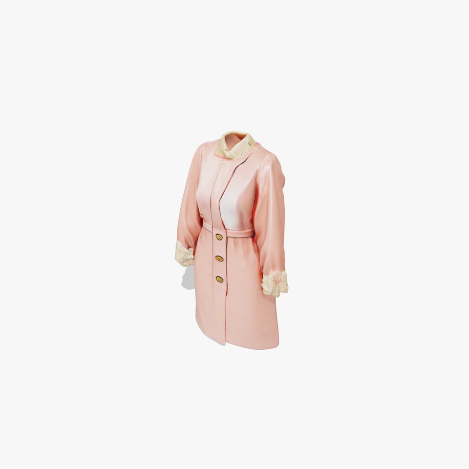 Elegant Pink Coat model pack