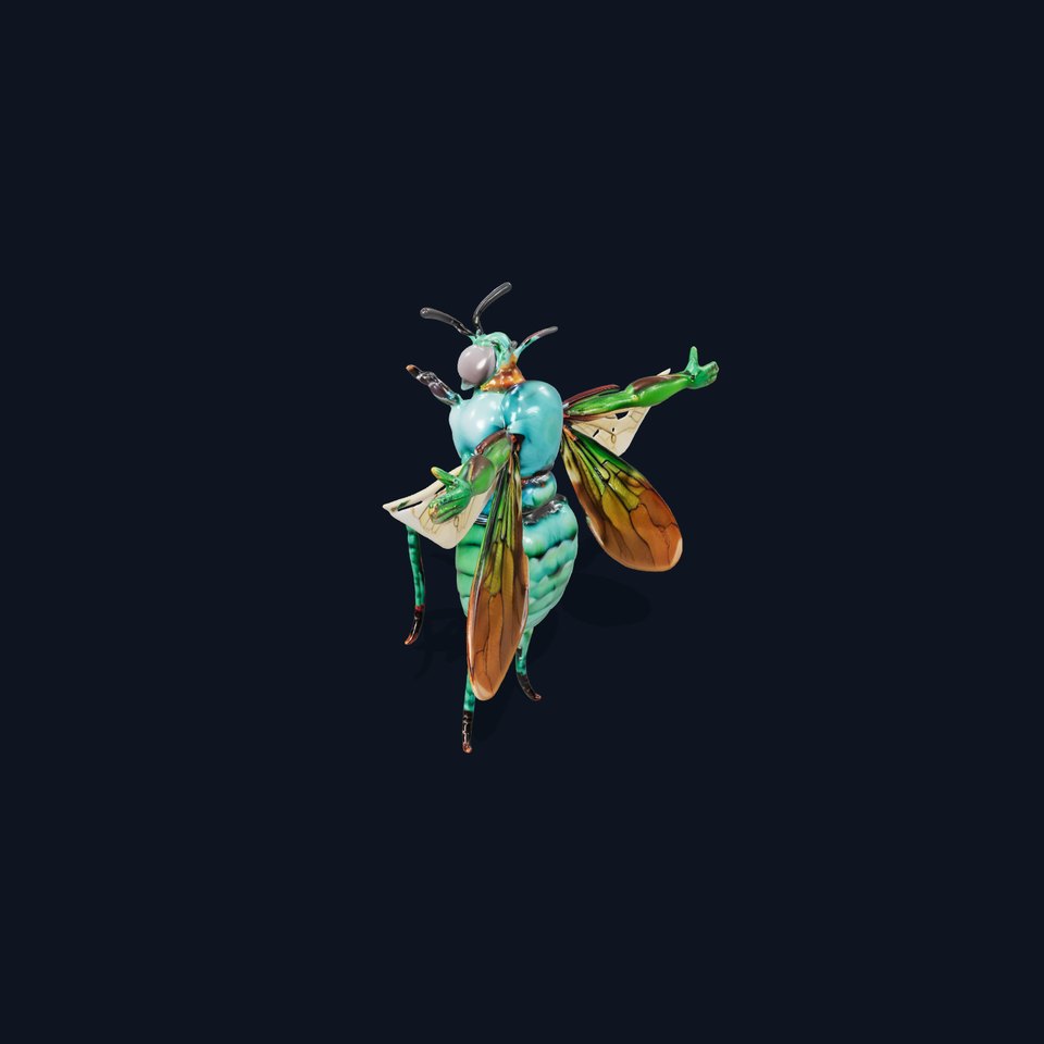 Vivid Emerald Insect model pack