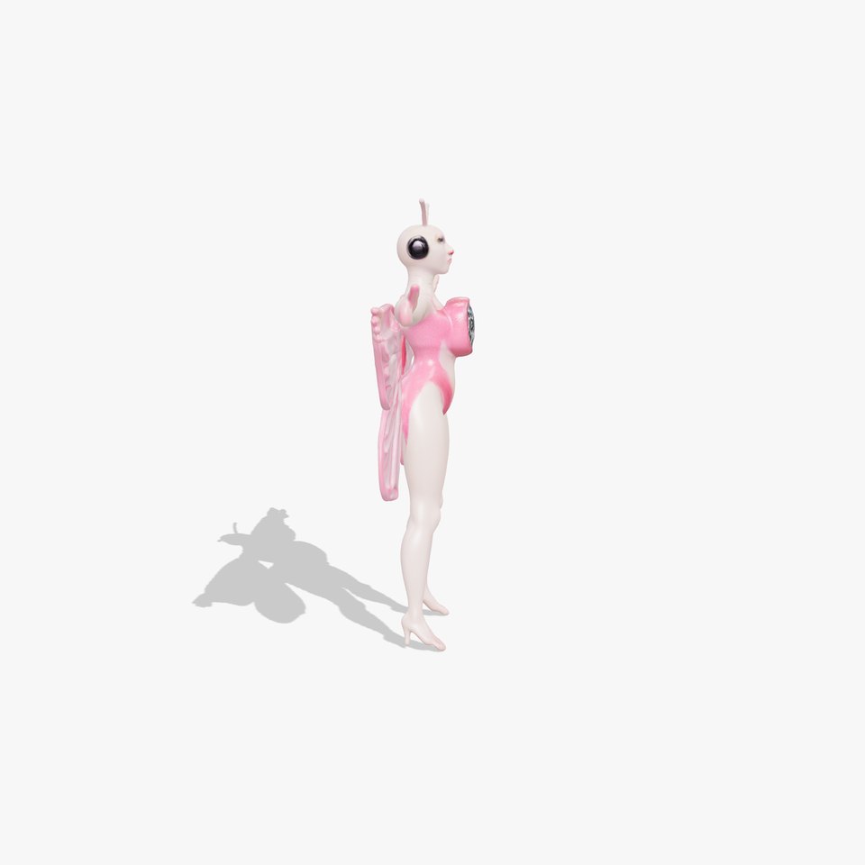 Pink Winged Fantasy Fairy model pack