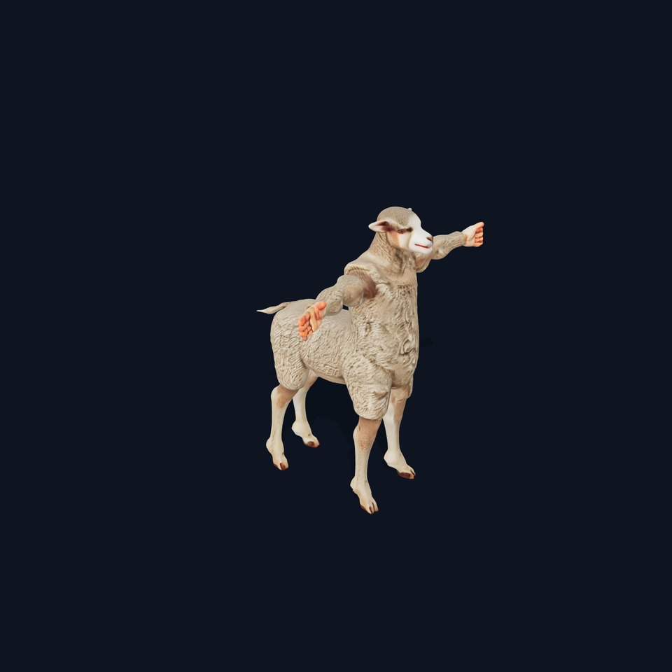 Humanoid Sheep Character model pack